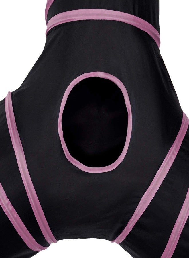 ويستيرن إرا لعبة نفق القطط المبهجة كبيرة الحجم من العصر الغربي، قابلة للطي بثلاث طرق للعب في الداخل والخارج مع كرة لعبة معلقة، مناسبة للقطط والجراء والقطط الصغيرة (لون وردي)، للأطفال، بتصميم نفق القطط - Image 5